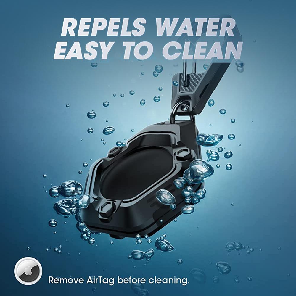 SUPCASE UB PRO Apple AirTag Robuste Schlüsselanhänger Hülle Case Schwarz