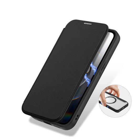 Dux Ducis iPhone 16E Skin X Pro MagSafe Book Case schwarz