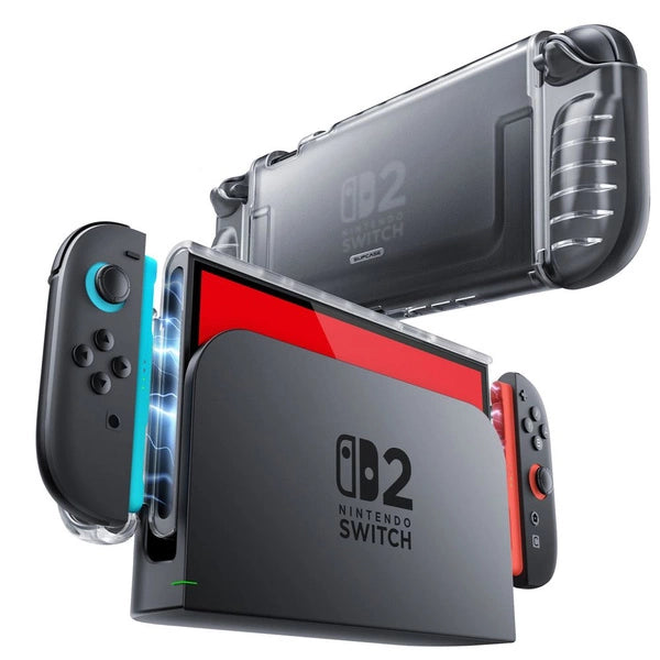 Supcase Crystal Case Schutzhülle für Nintendo Switch 2 Transparent Schwarz