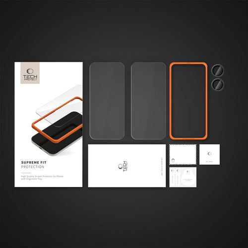 2x Tech-Protect Schutzglas für iPhone 16 Plus – Display & Kamera mit Montagerahmen