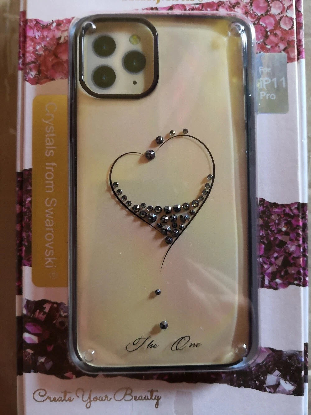 Kingxbar Wish Schutzhülle original Swarovski-Kristallen iPhone 11 Pro schwarz