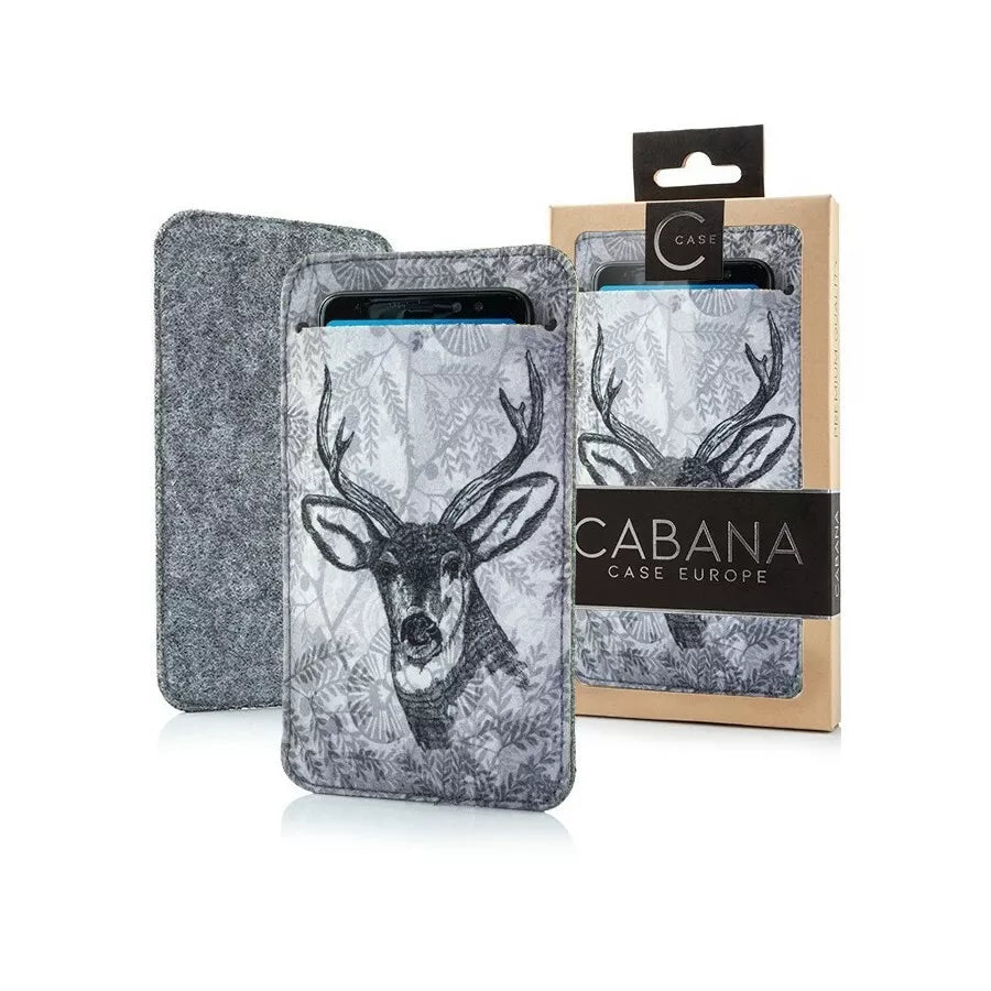 CABANA SLIM UP Filzbeutel Filz Handytasche Hirsch Cat Beer