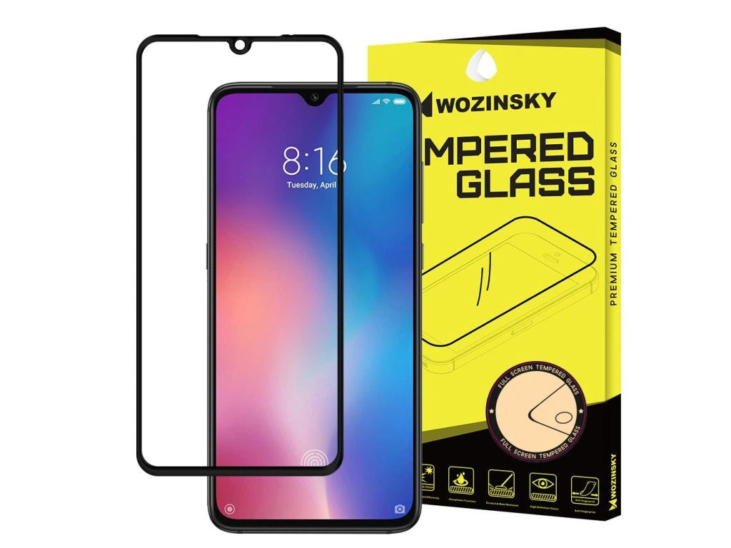 Wozinsky Schutzglas Full Glue Vollbild mit Rahmen Xiaomi Mi 9 schwarz