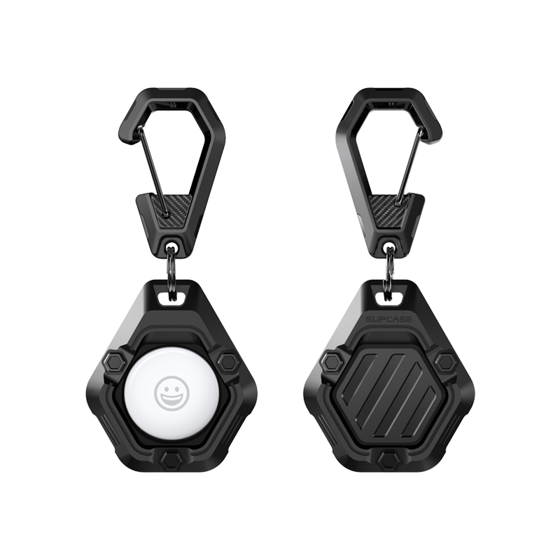 SUPCASE UB PRO Apple AirTag Robuste Schlüsselanhänger Hülle Case Schwarz