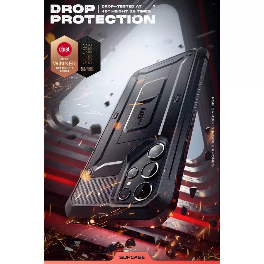 Supcase Unicorn Beetle Pro Panzer Schutzhülle Galaxy S23 Ultra 2Set schwarz