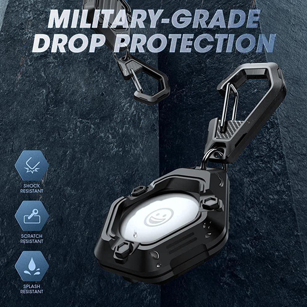 SUPCASE UB PRO Apple AirTag Robuste Schlüsselanhänger Hülle Case Schwarz