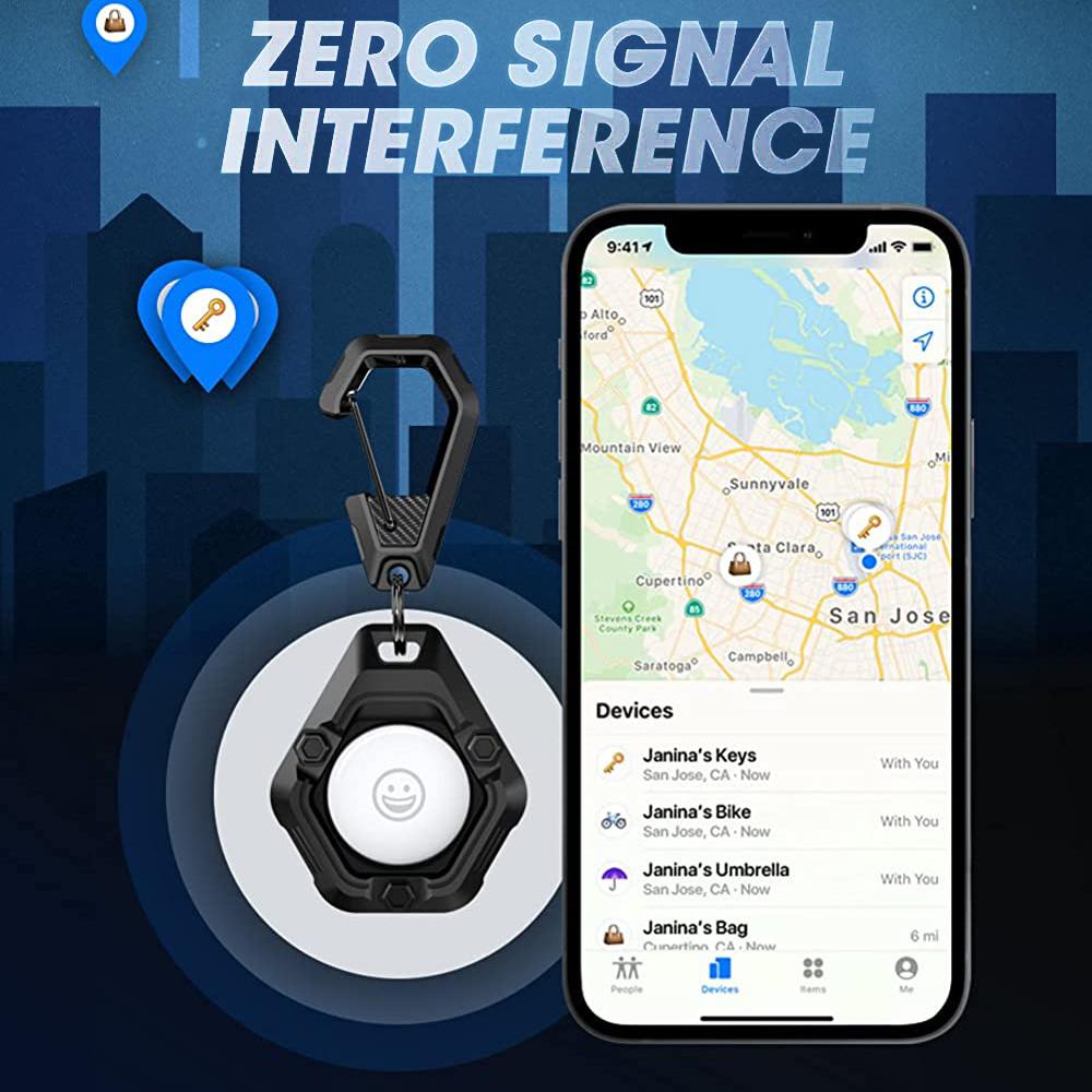 SUPCASE UB PRO Apple AirTag Robuste Schlüsselanhänger Hülle Case Schwarz