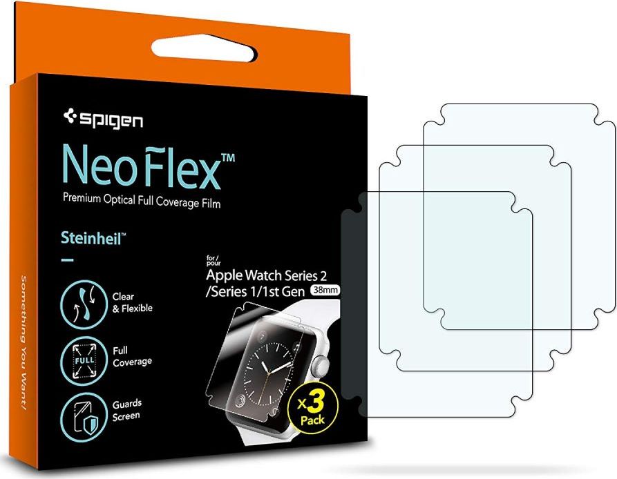 3x Spigen Neo Flex HD Schutzfolie für Apple Watch 1/2/3 (38MM)