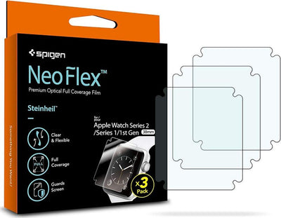 3x Spigen Neo Flex HD Schutzfolie für Apple Watch 1/2/3 (38MM)