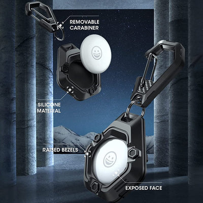 SUPCASE UB PRO Apple AirTag Robuste Schlüsselanhänger Hülle Case Schwarz