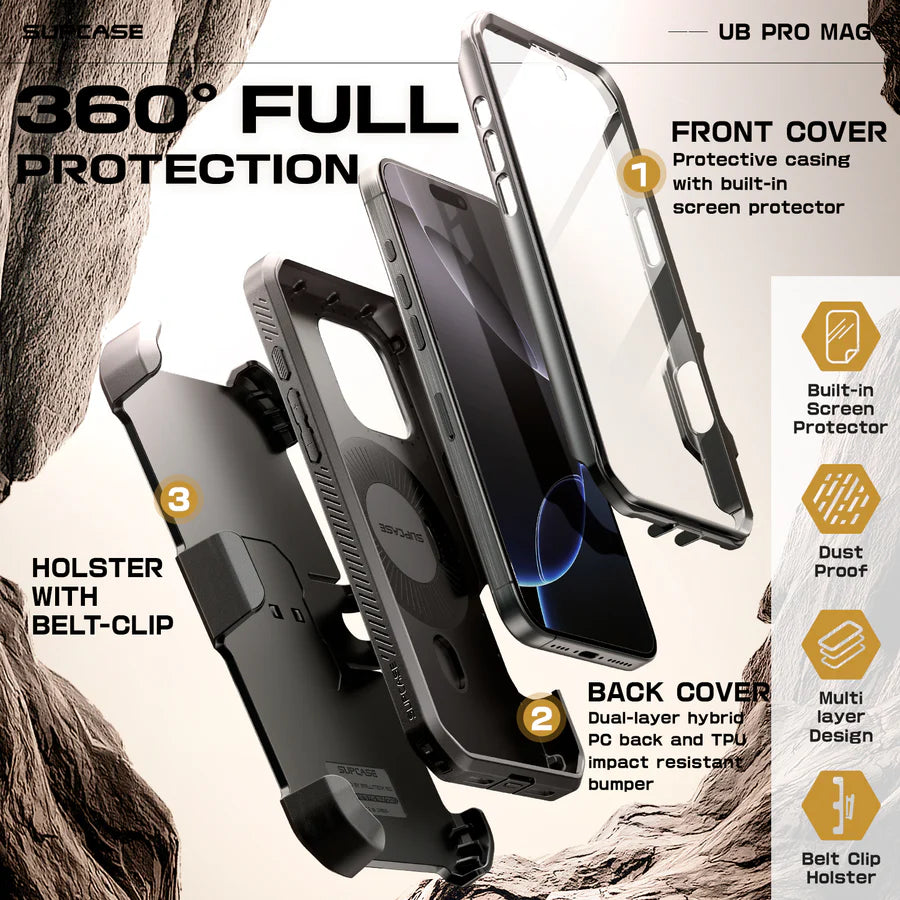 SUPCASE UB Pro MAG Rugged Luxus Panzer Schutzhülle iPhone 16 Pro Max
