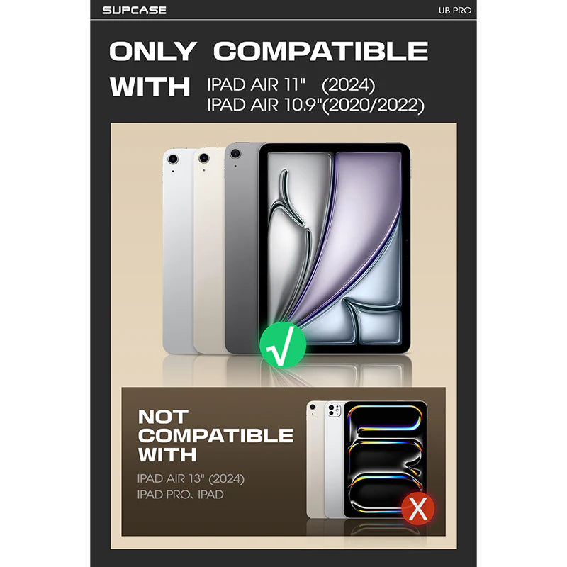 Supcase UB Pro Luxus Komplett Schutzhülle iPad Air 11" Zoll (2024) Farben