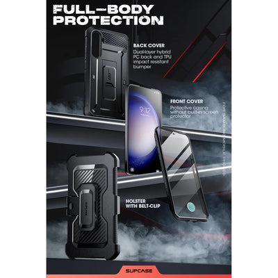 Supcase Unicorn Beetle Pro Samsung Galaxy S24 FE Panzer Schutzhülle schwarz