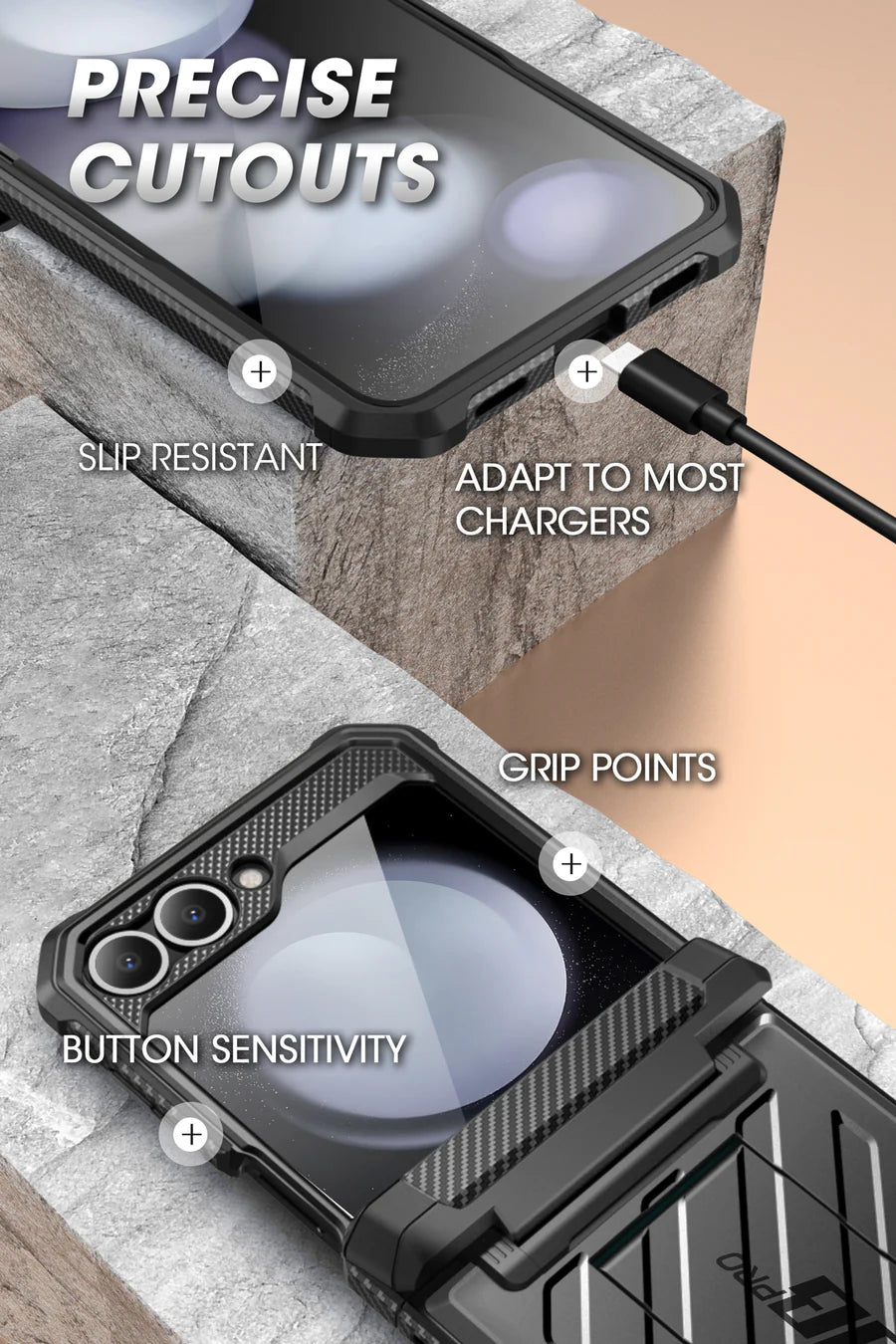 Supcase UB Pro Robuste Luxus Schutzhülle Case für Samsung Galaxy Z Flip 5/6