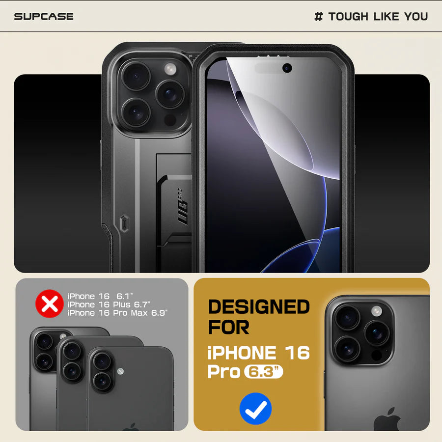 Supcase UB Pro Robuste Luxus Schutzhülle Case für iPhone 16 Pro