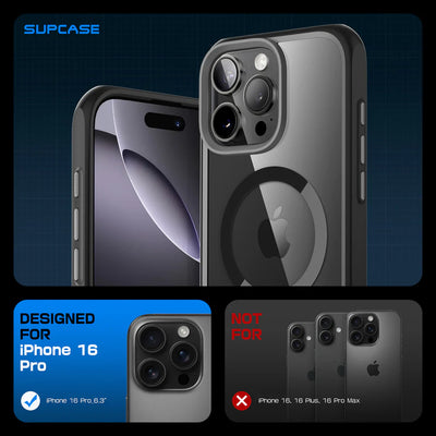 Supcase UB MAG iPhone 16 Pro Robuste MagSafe Hülle Handyhülle schwarz