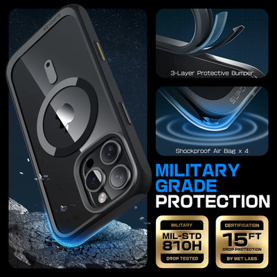 Supcase UB MAG iPhone 16 Pro Robuste MagSafe Hülle Handyhülle schwarz