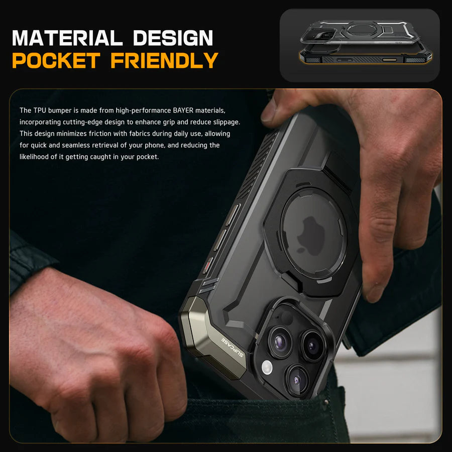 Supcase UB Grip iPhone 16 Pro Robuste MagSafe Hülle Handyhülle schwarz