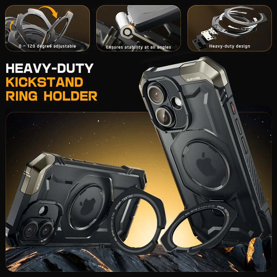 Supcase UB Grip iPhone 16 (6,1") Robuste MagSafe Hülle Handyhülle schwarz