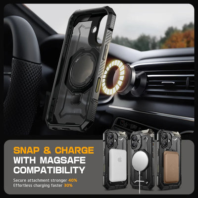 Supcase UB Grip iPhone 16 (6,1") Robuste MagSafe Hülle Handyhülle schwarz