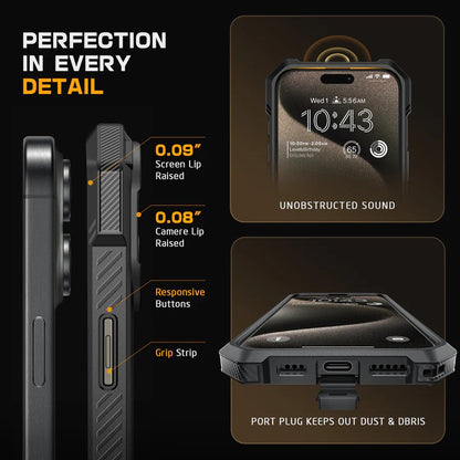 Supcase UB Grip iPhone 16 (6,1") Robuste MagSafe Hülle Handyhülle schwarz - StyleCases