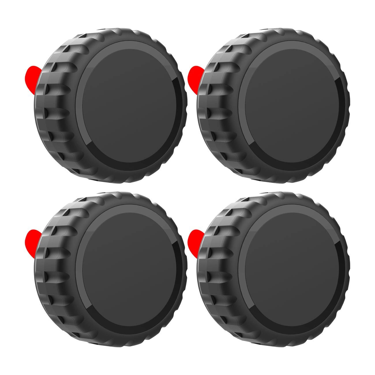 Apple AirTag Case zuschraubbar Wasserfest Selbstklebend Schwarz 4 Stück