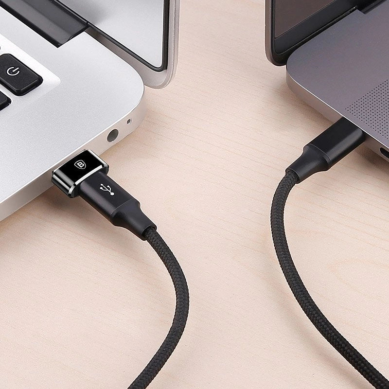 Baseus Adapter von USB Type-C auf USB Kabel Splitter OTG schwarz