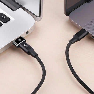 Baseus Adapter von USB Type-C auf USB Kabel Splitter OTG schwarz