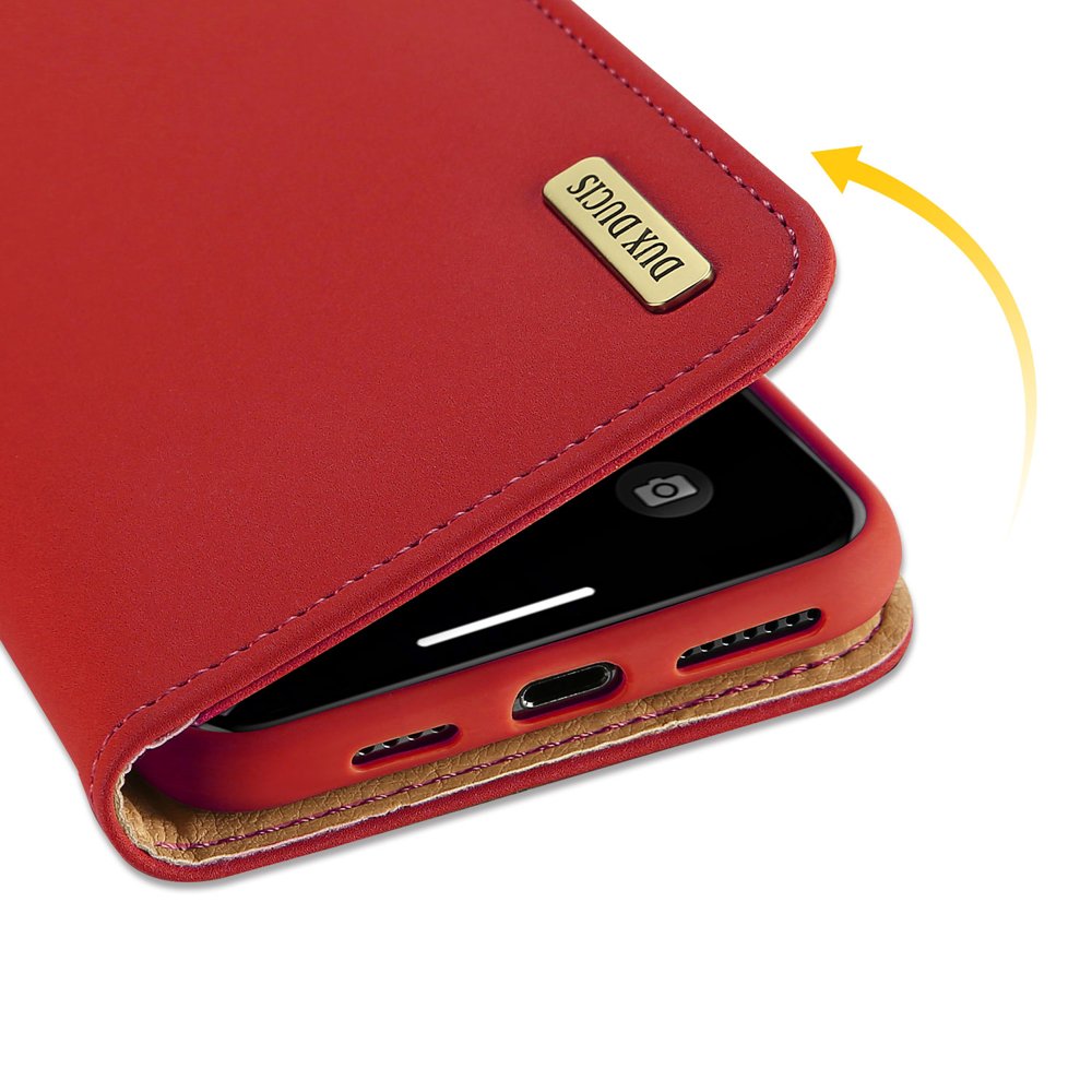 DUX DUCIS Wish Book Case Schutzhülle Kartenfach für iPhone 11 Pro Max Rot
