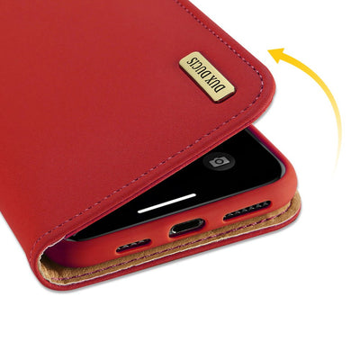 DUX DUCIS Wish Book Case Schutzhülle Kartenfach für iPhone 11 Pro Max Rot
