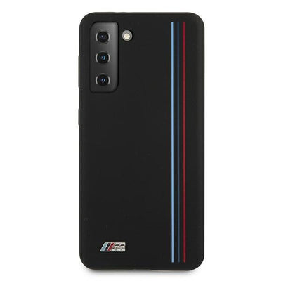 BMW Schutzhülle Case Silikon Stripes M Kollektion schwarz für Galaxy S21+ Plus