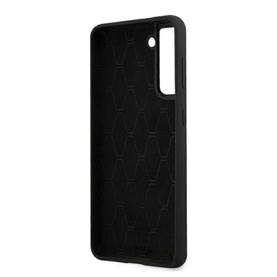 BMW Schutzhülle Case Silikon Stripes M Kollektion schwarz für Galaxy S21+ Plus