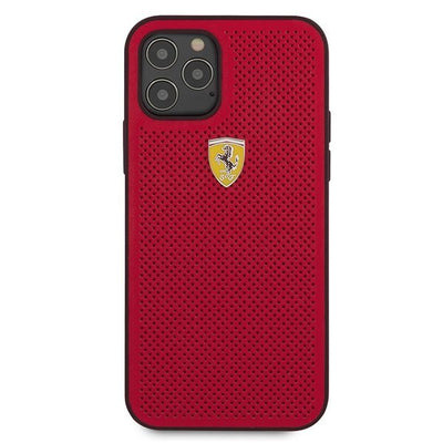 Ferrari Hardcase Schutzhülle On Track Perforiert für iPhone 12 Pro Max 6,7" rot