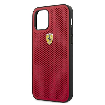 Ferrari Hardcase Schutzhülle On Track Perforiert für iPhone 12 Pro Max 6,7" rot