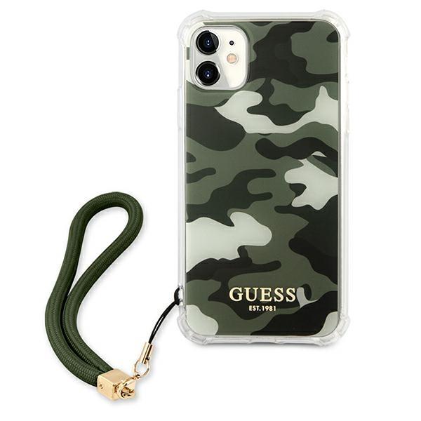 GUESS Camo Kollektion Case Schutzhülle Handyhülle iPhone 12/12 Pro Khaki Camo