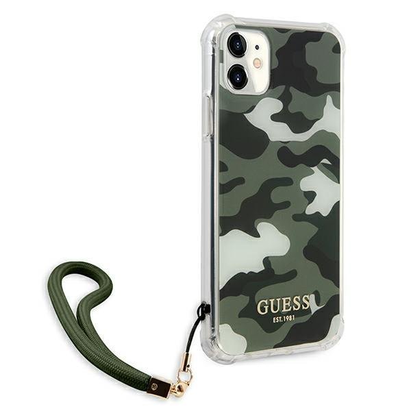 GUESS Camo Kollektion Case Schutzhülle Handyhülle iPhone 12/12 Pro Khaki Camo