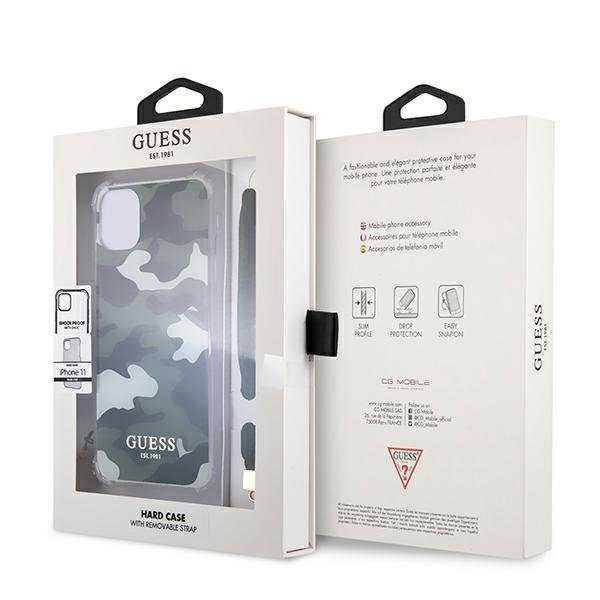 GUESS Camo Kollektion Case Schutzhülle Handyhülle iPhone 12/12 Pro Khaki Camo