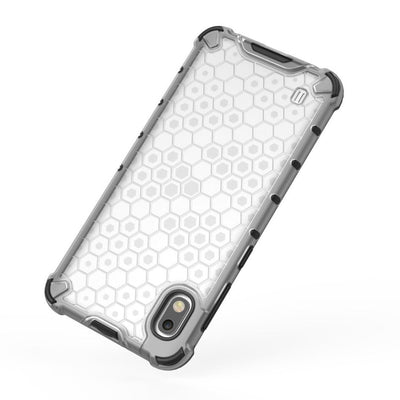Honeycomb Schutzhülle mit TPU Rahmen fürSamsung Galaxy A10 transparent, grün