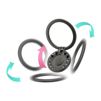 Kingxbar Adore Series Selbstklebender Ringhalter mit Swarovski Kristalle Farben