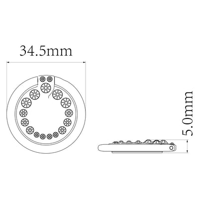 Kingxbar Adore Series Selbstklebender Ringhalter mit Swarovski Kristalle Farben