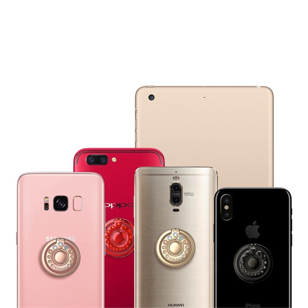 Kingxbar Adore Series Selbstklebender Ringhalter mit Swarovski Kristalle Farben