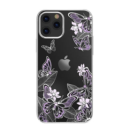 Kingxbar Butterfly Schutzhülle mit Swarovski-Kristallen iPhone 12 Pro Max Lila - StyleCases