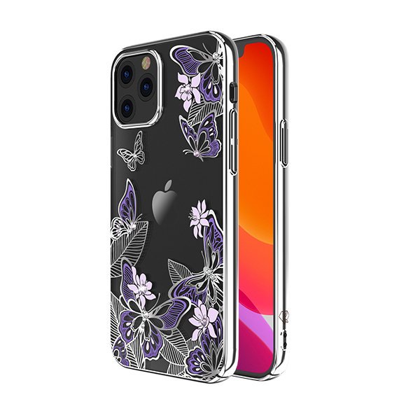 Kingxbar Butterfly Schutzhülle mit Swarovski-Kristallen iPhone 12 Pro Max Lila