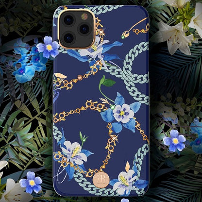 Kingxbar Luxury Series Schutzhülle mit Swarovski-Kristallen iPhone 11 Pro blau - StyleCases
