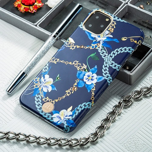 Kingxbar Luxury Series Schutzhülle mit Swarovski-Kristallen iPhone 11 Pro blau