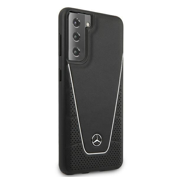 Mercedes Dynamic Line Luxus Leder Schutzhülle Hardcase Etui S21 + G996 schwarz