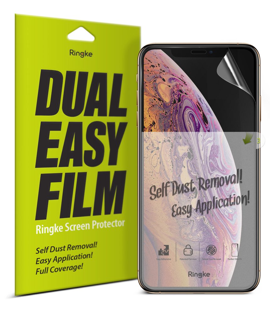 2x Ringke Dual Easy Film Full Cover Displayschutz Folie iPhone 11 Pro / iPhone X/XS