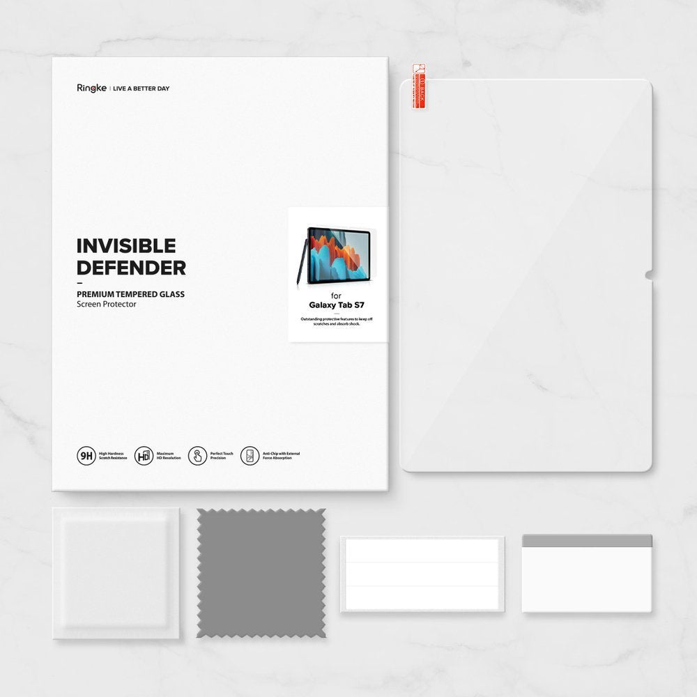 Ringke Invisible Defender Premium Displayschutz Glass Hartglas Galaxy Tab S7+