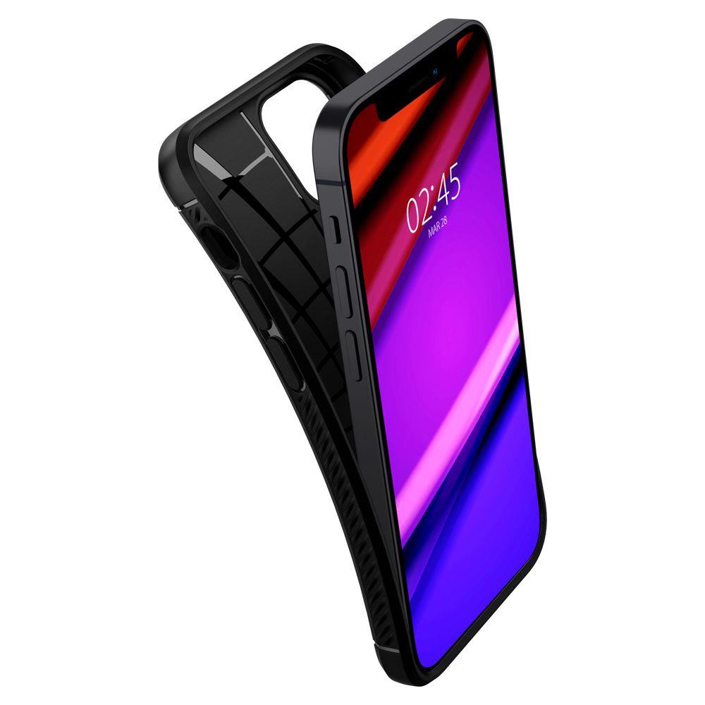 Spigen Rugged Armor Back Case Schutzhülle für iPhone 12 Pro Max schwarz matt