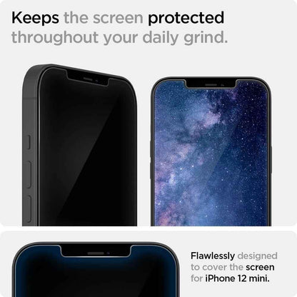 2x Spigen Glas.Tr ”EZ Fit” gehärtetes Schutzglas iPhone 12 Mini - StyleCases